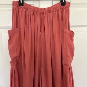 Free People Pink Linen Pants Size M